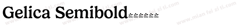 Gelica Semibold字体转换